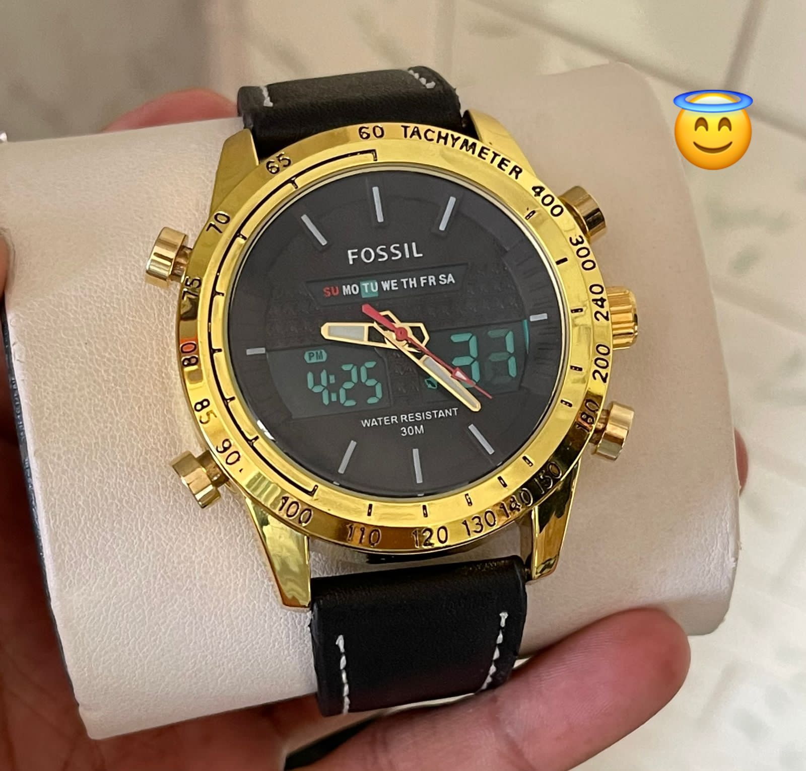 Fossil Round Full Gold Case